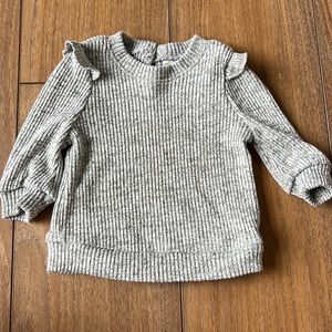 Ruffle Shoulder Sweater